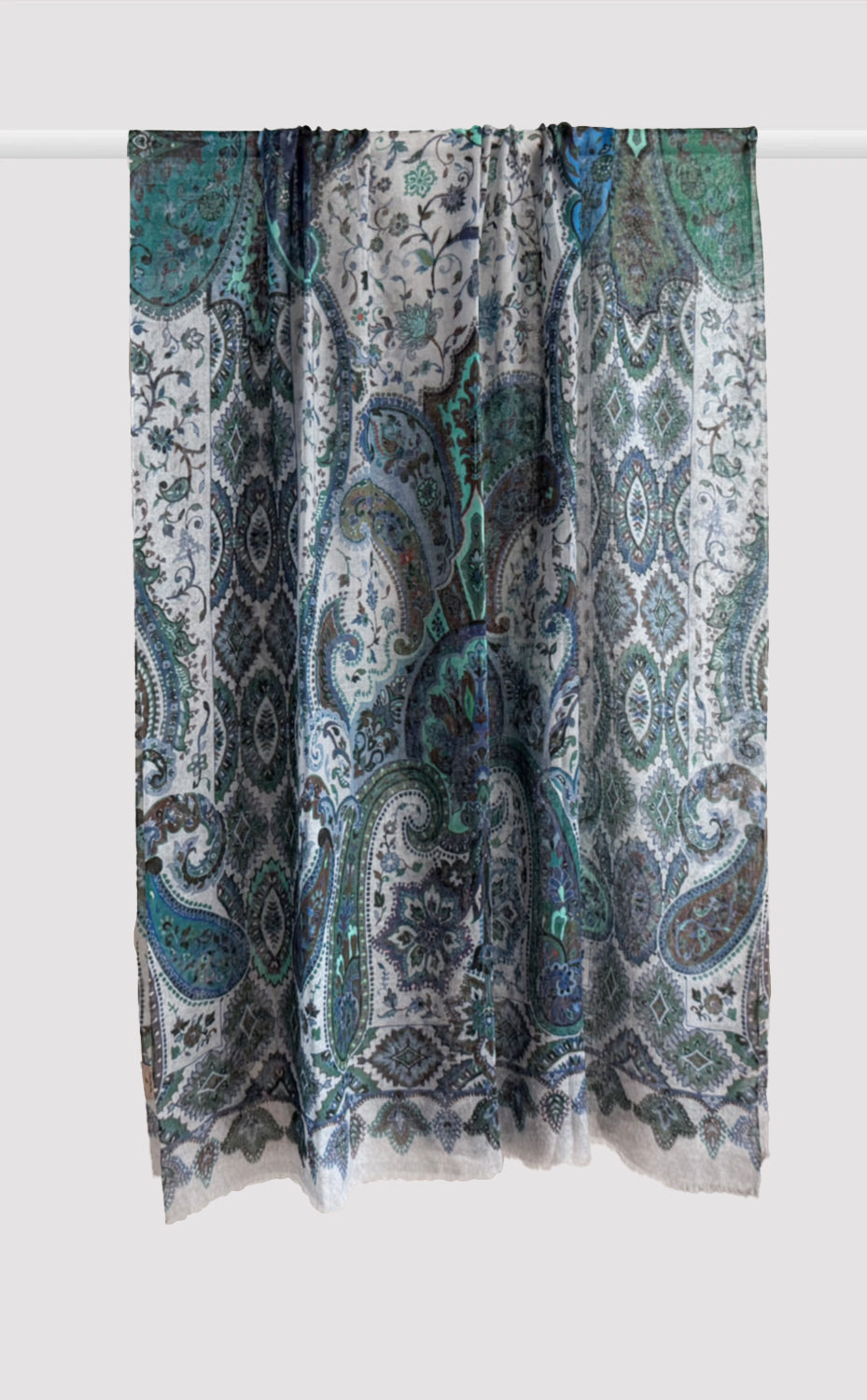 Antique Grandeur Wool Silk Shawl