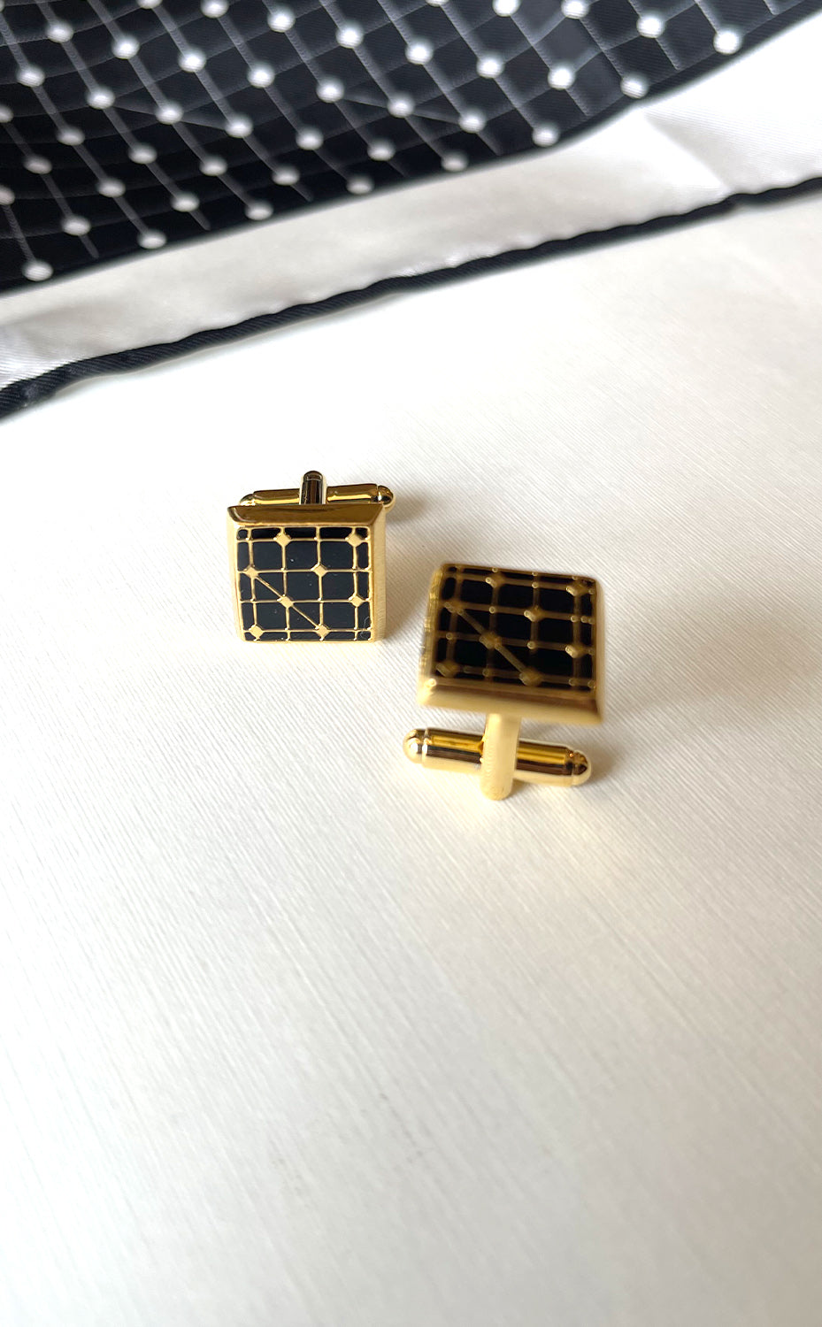 Midnight Polka Cufflink