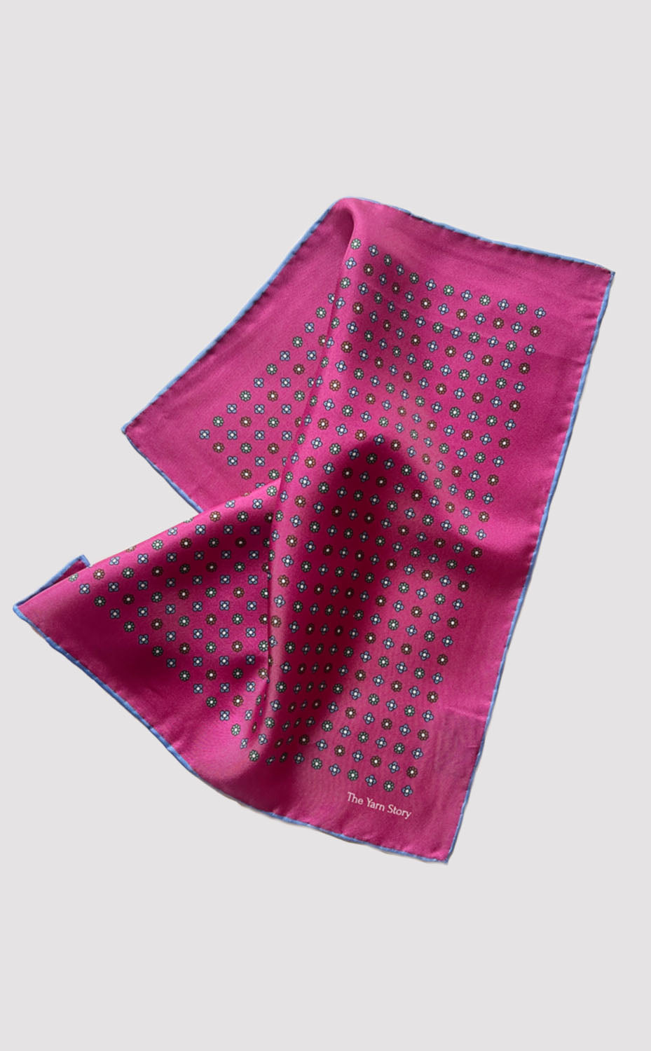 Magenta Flora Pocket Square