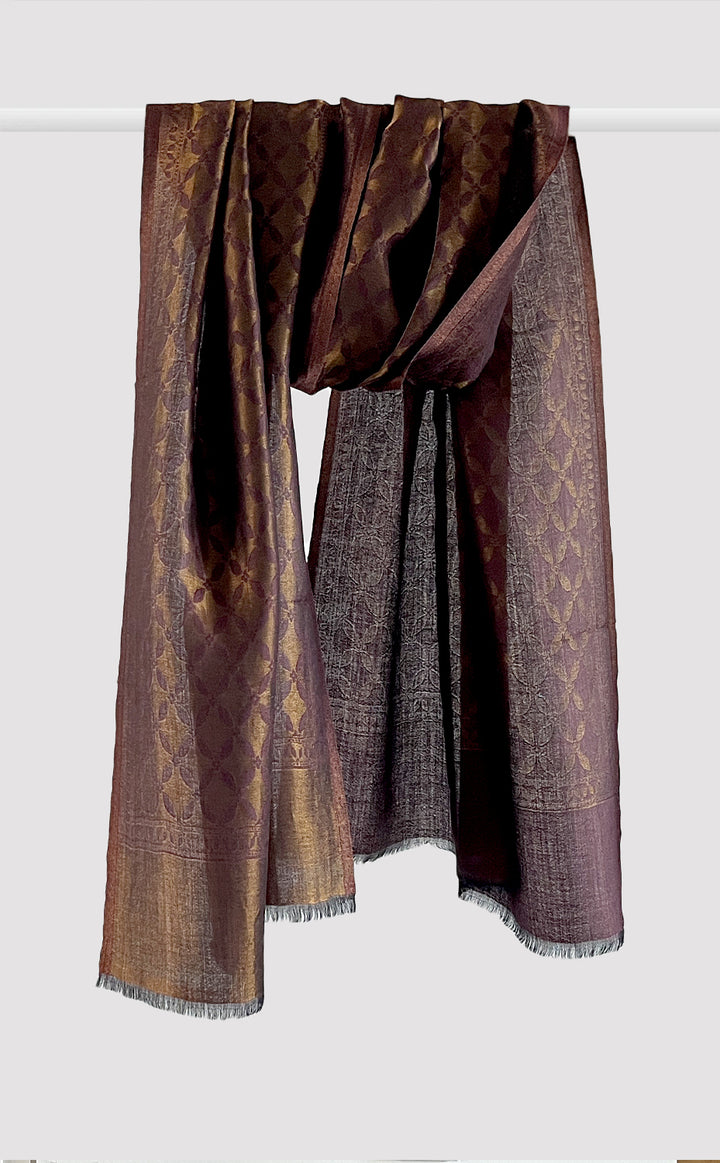 Brown Moroccan Zari Stole