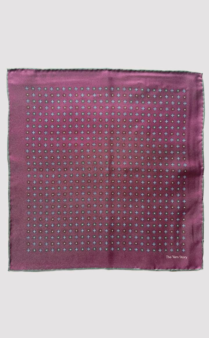Cinnabar Flora Pocket Square
