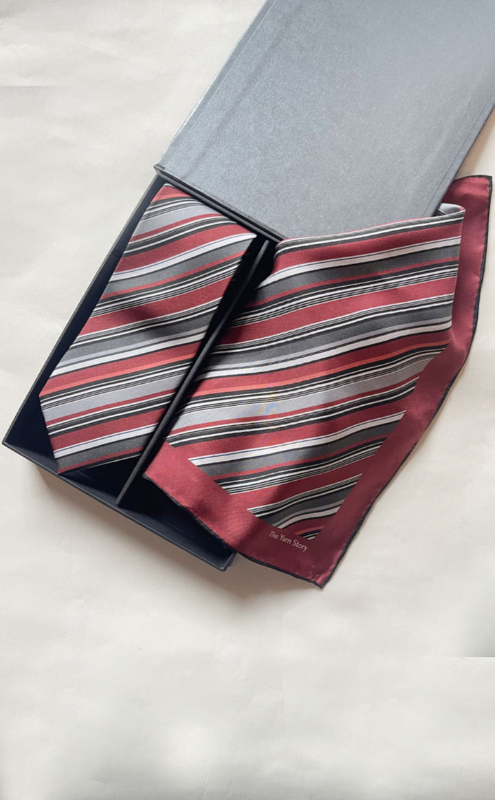 Maroon Stripe Set for Him