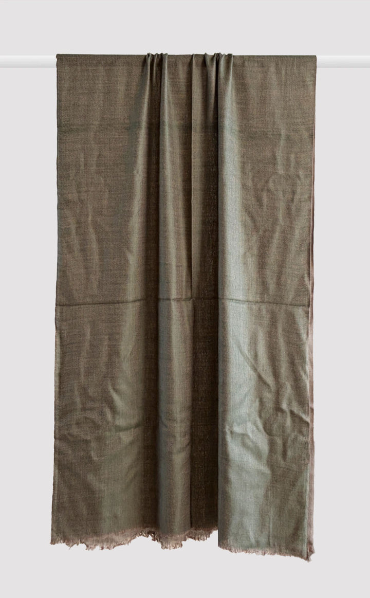 Wool Reversible Stole - Terra
