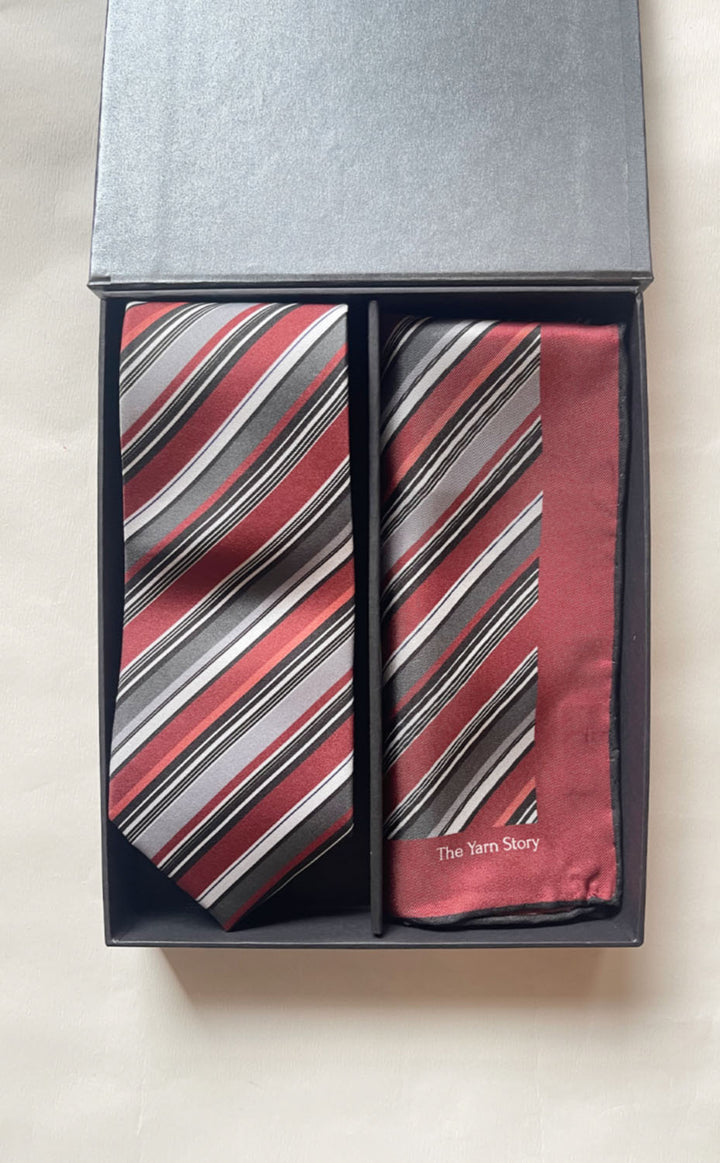 Maroon Stripe Set for Him