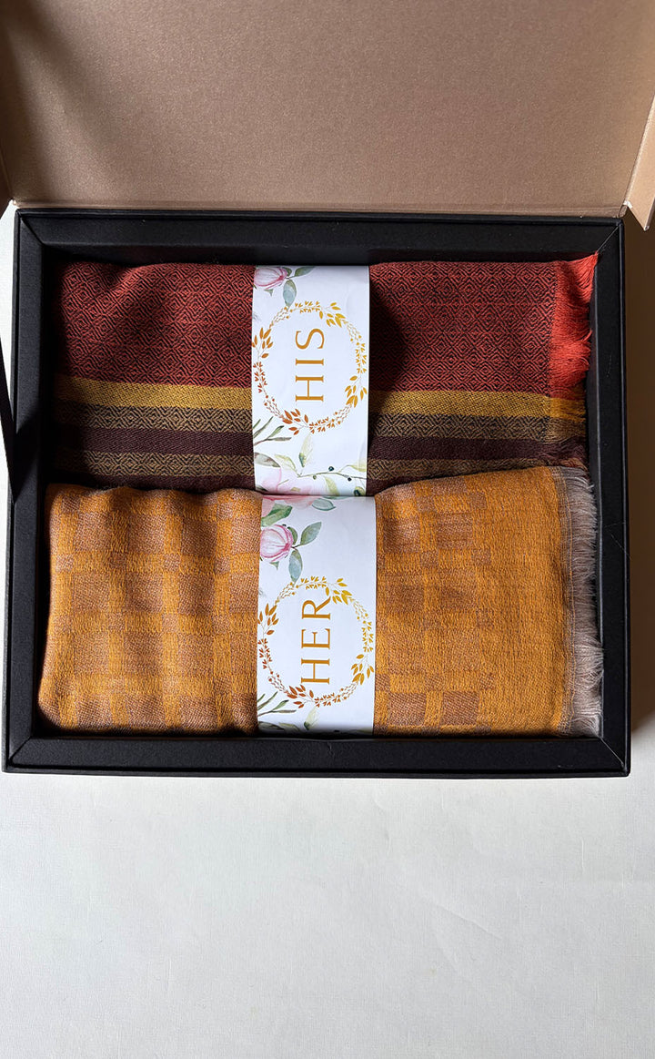 Saffron Striped His and Her Set