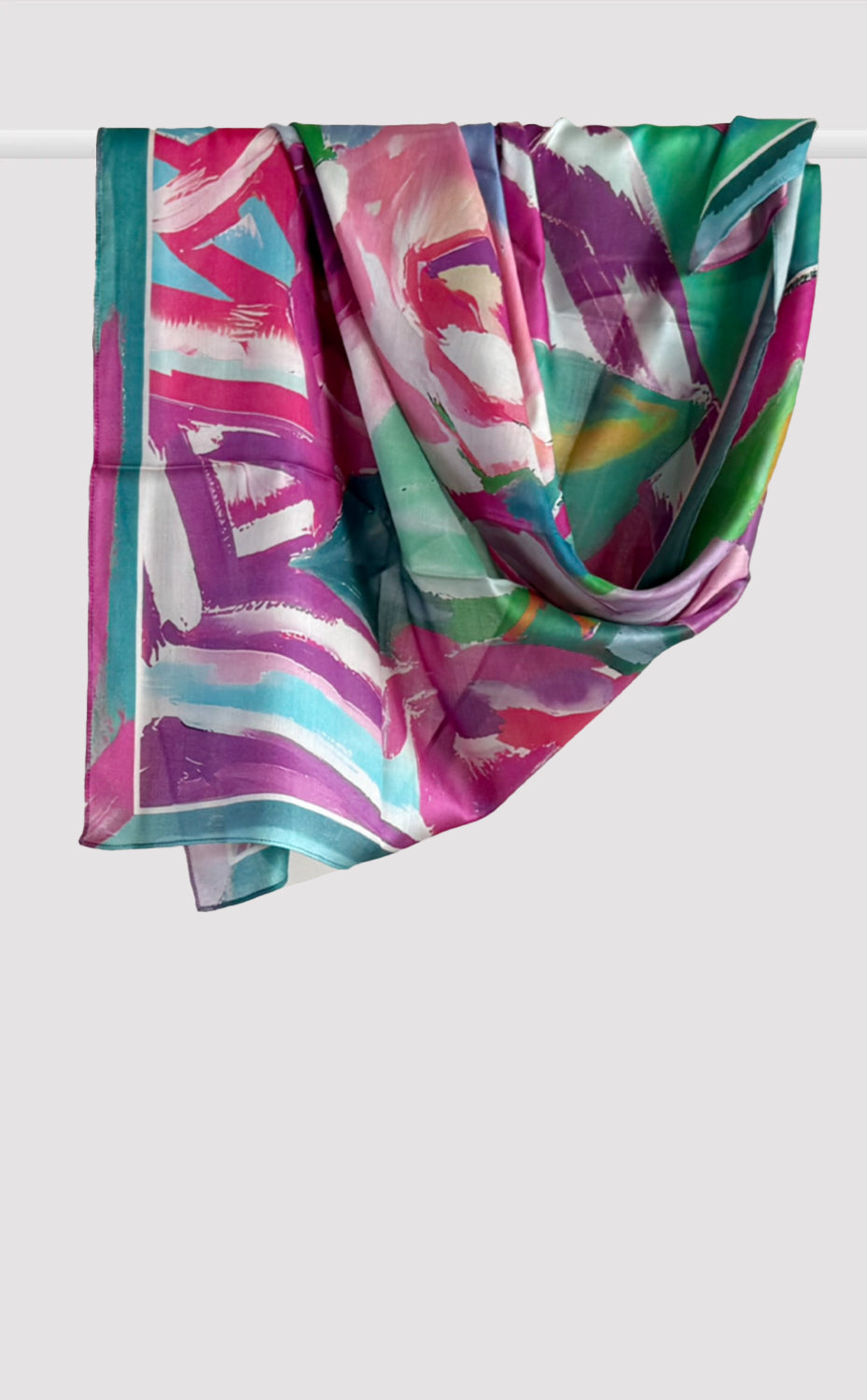 Verdant Canvas Silk Scarf