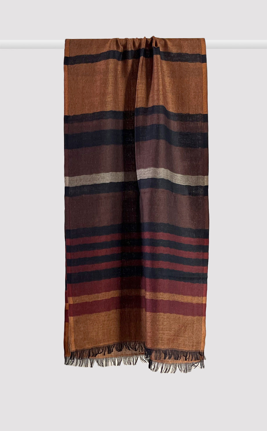 Rust Striped Merino Muffler