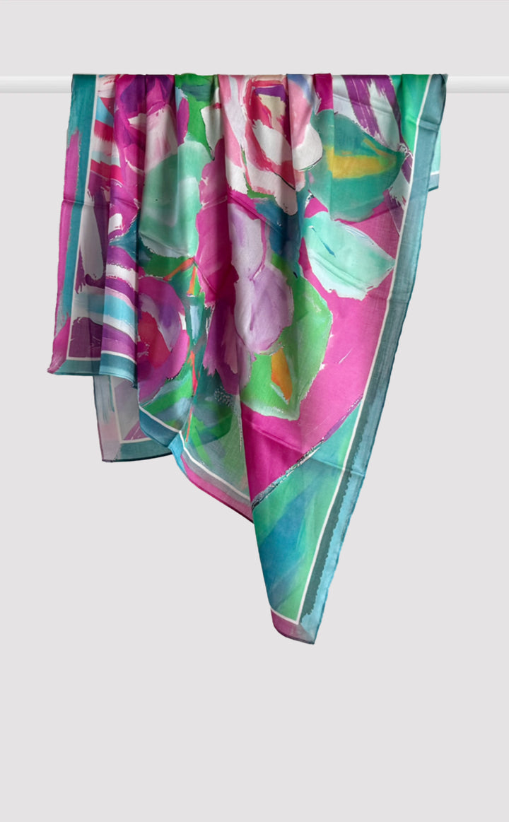 Verdant Canvas Silk Scarf