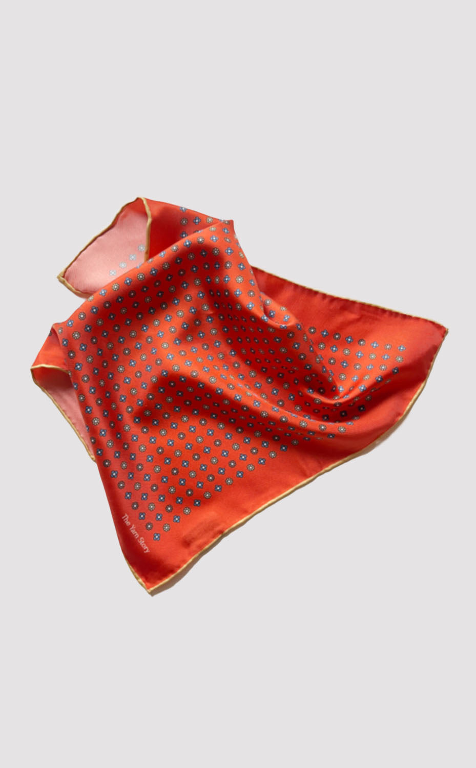 Saffron Flora Pocket Square