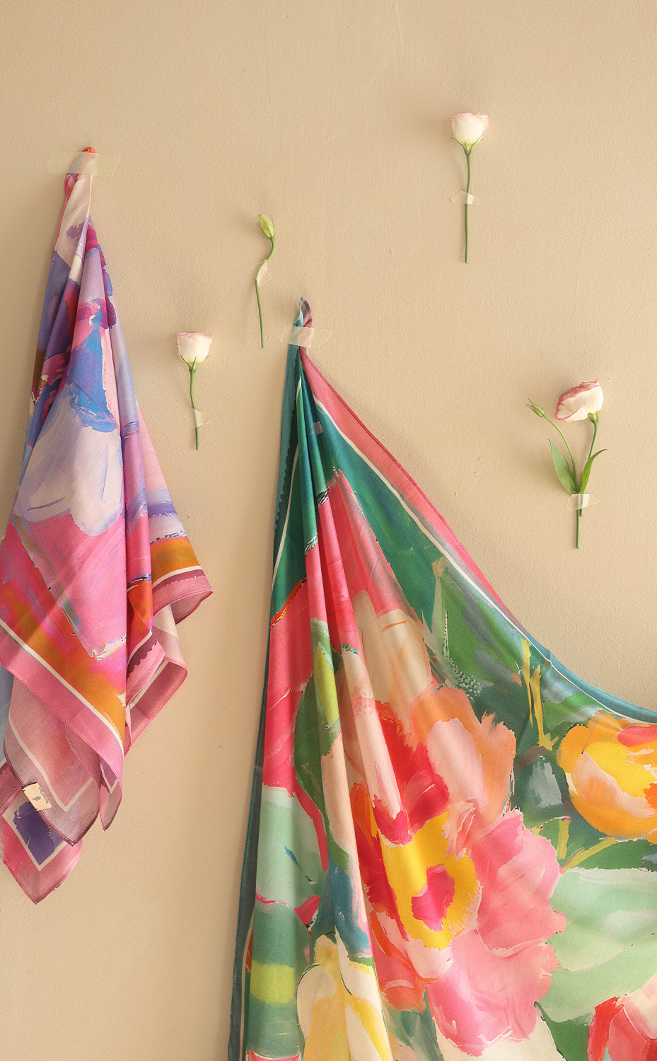 Rainbow Canvas Silk Scarf