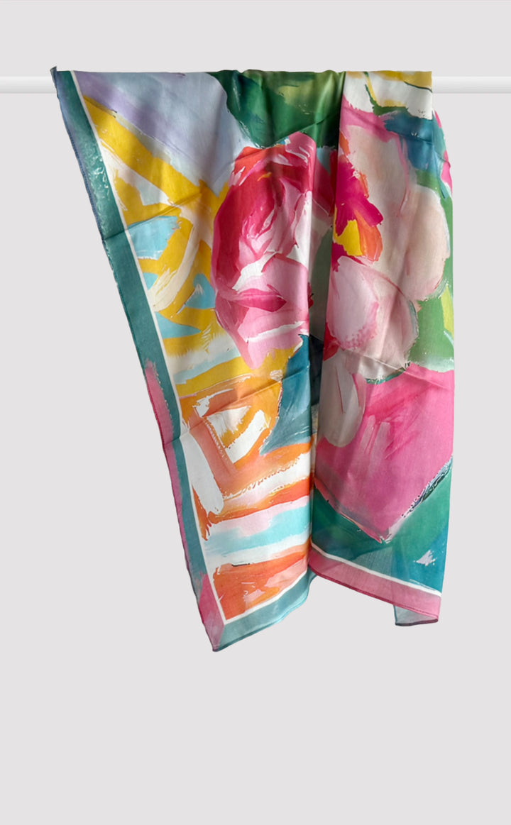 Earthy Canvas Silk Scarf