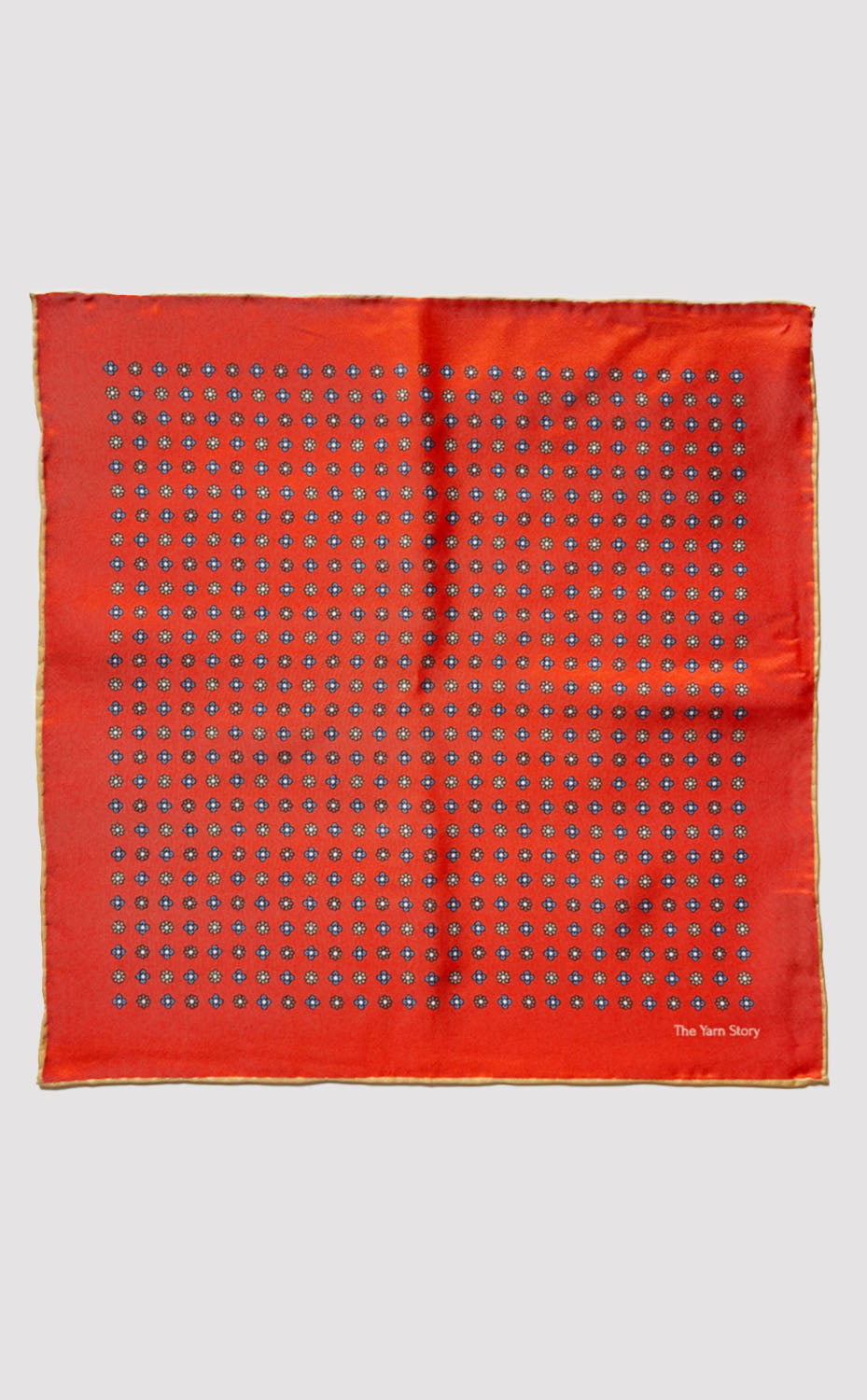 Saffron Flora Pocket Square