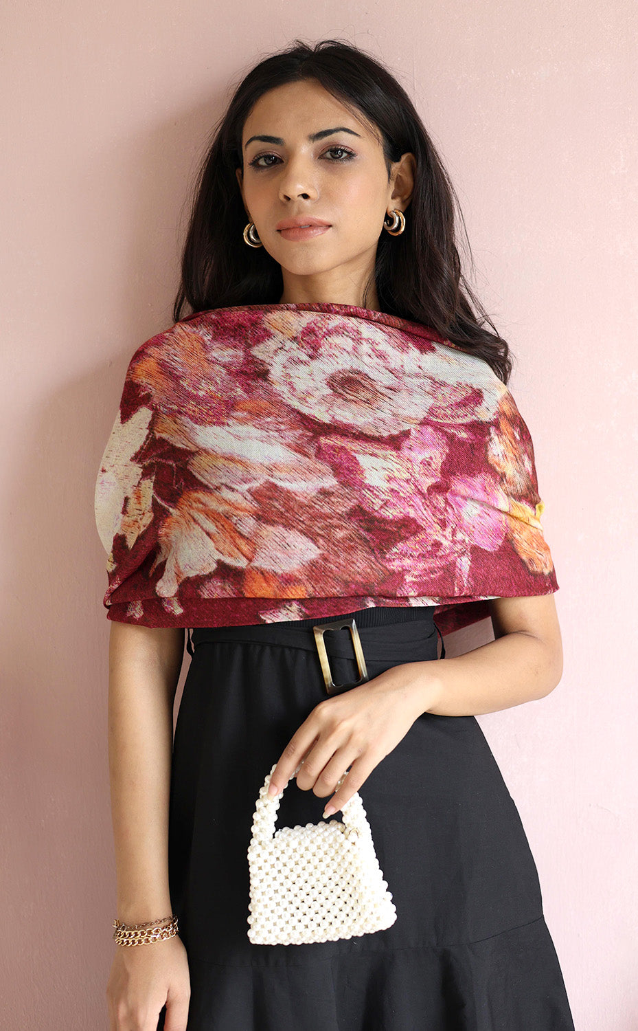 Burgundy Floral Embrace