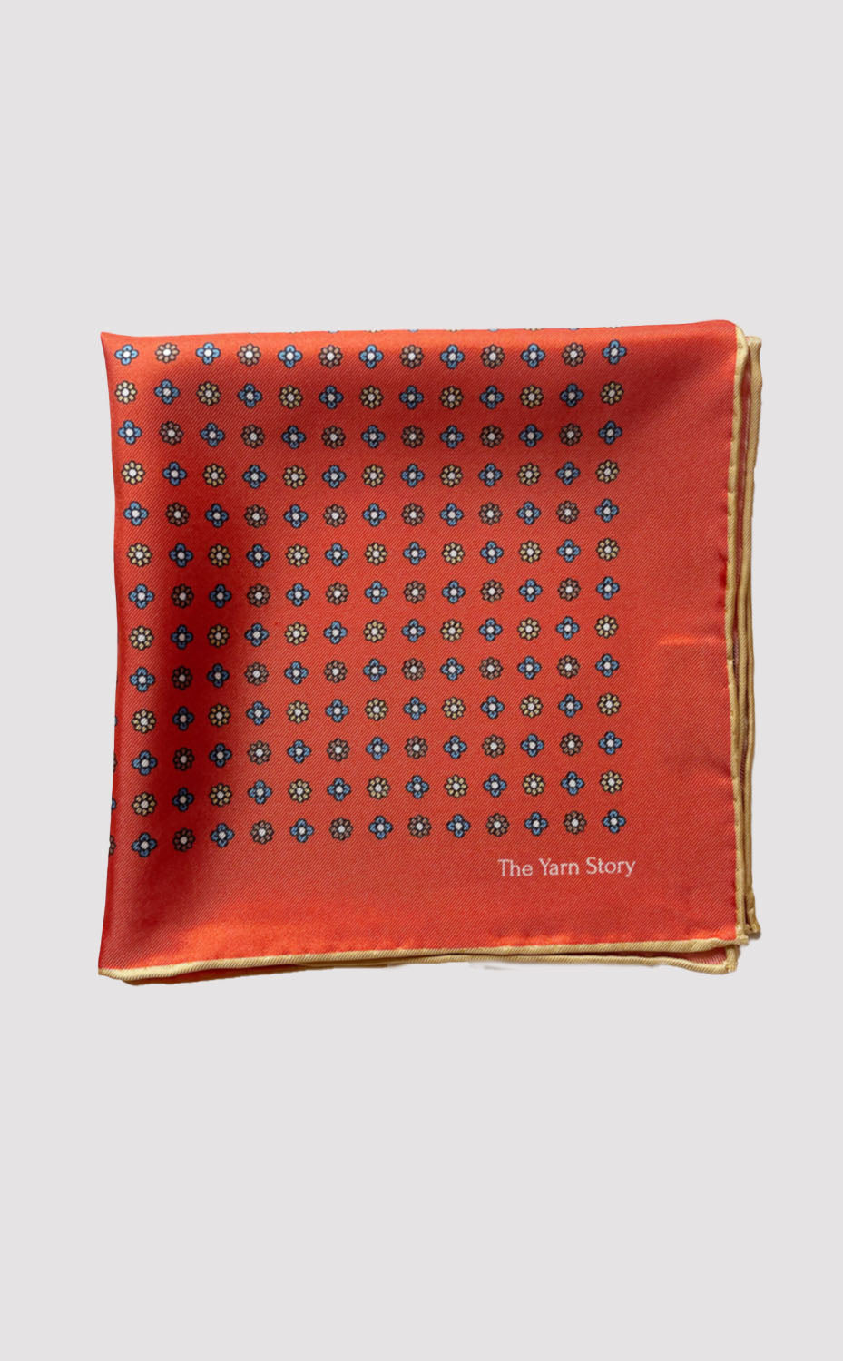 Saffron Flora Pocket Square