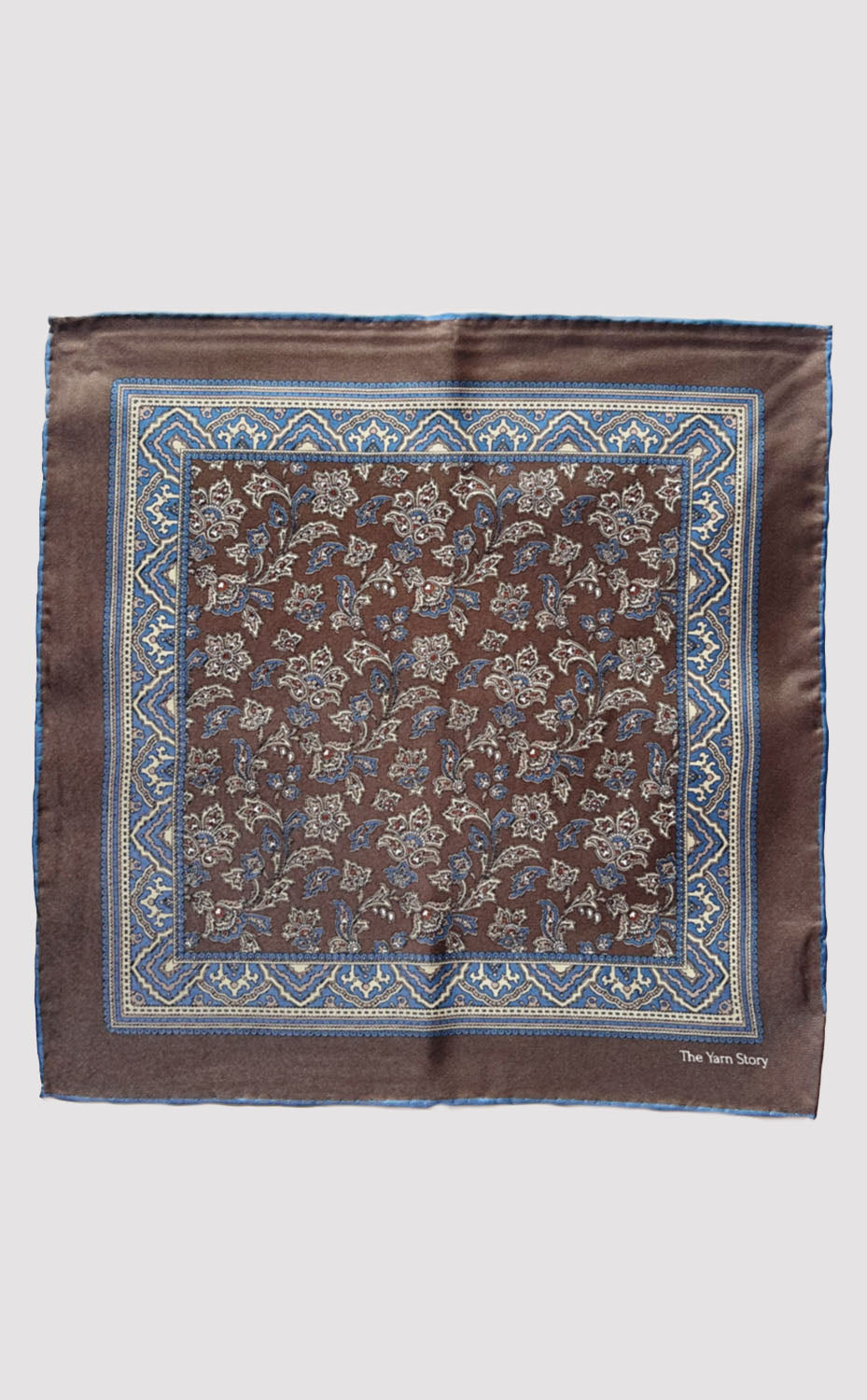 Brown Paisley Pocket Square