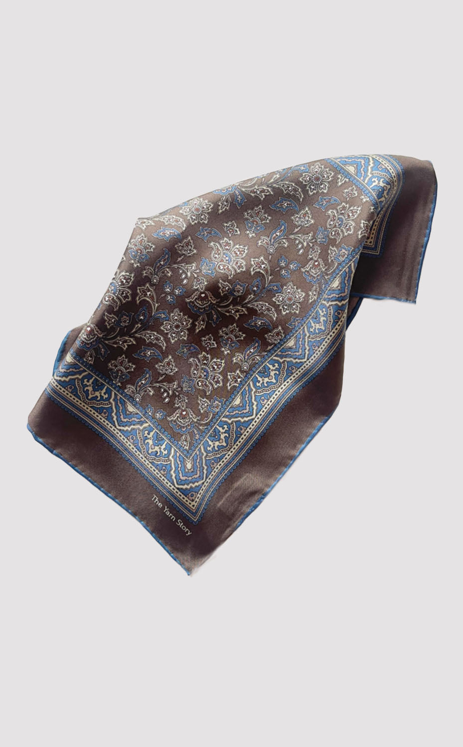 Brown Paisley Pocket Square