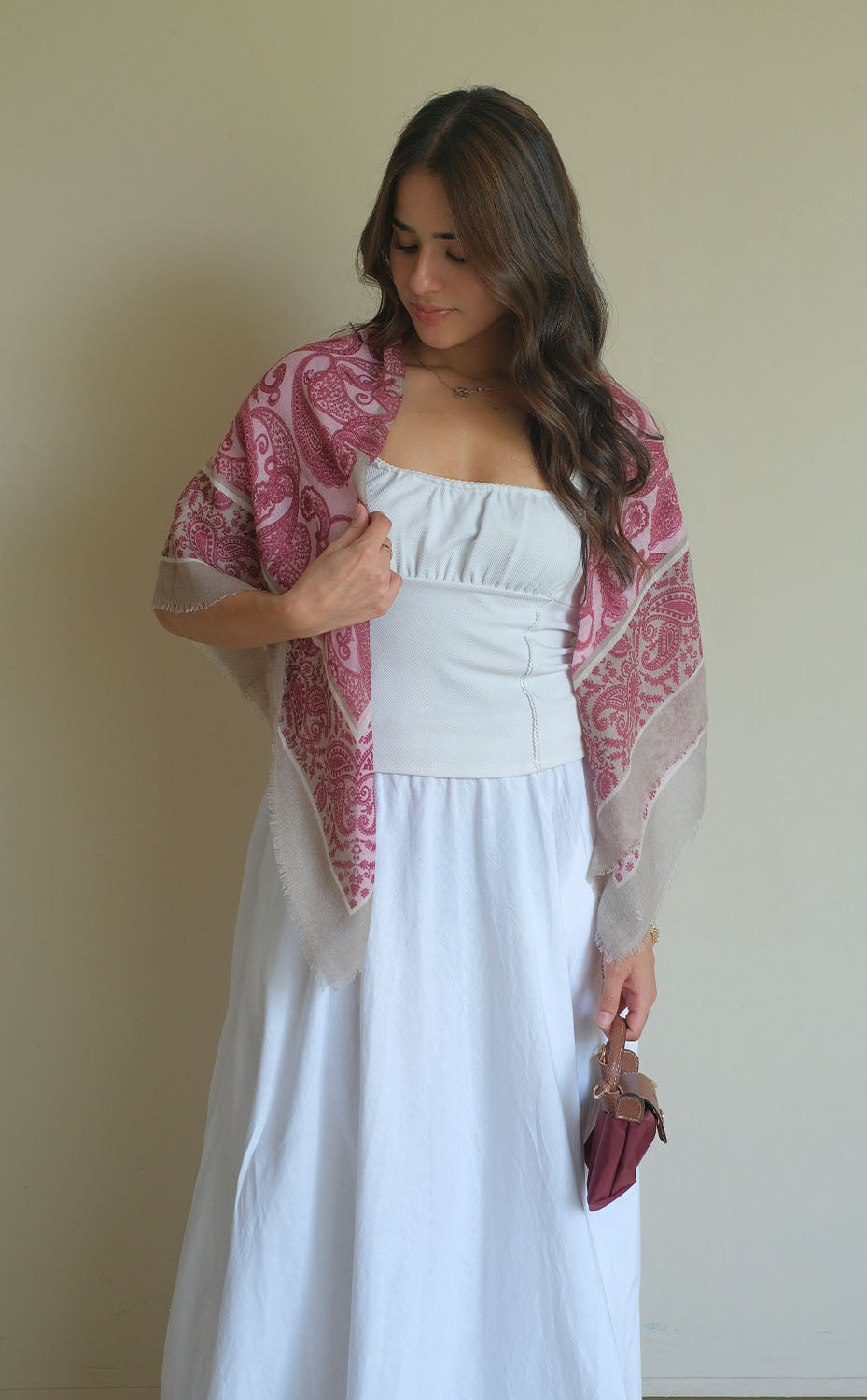 Blush Paisley Scarf