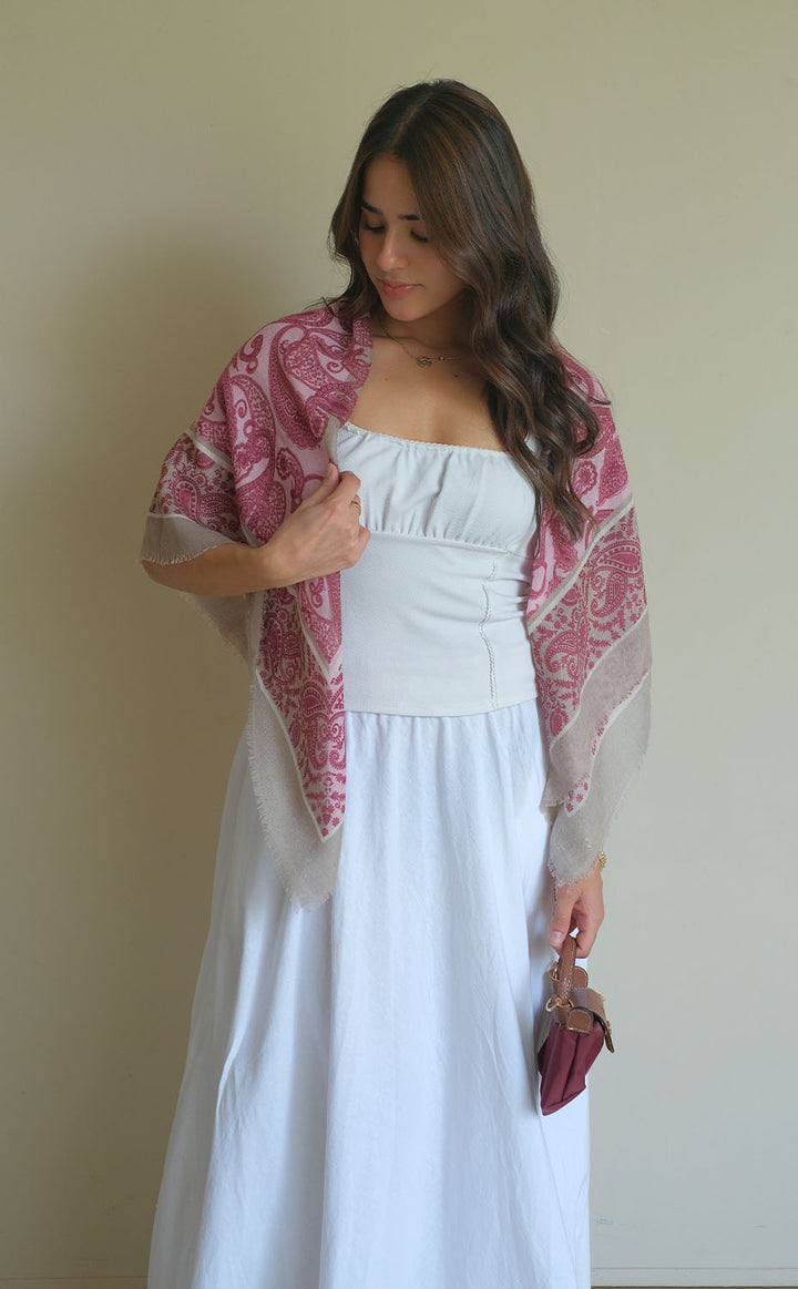Blush Paisley Scarf