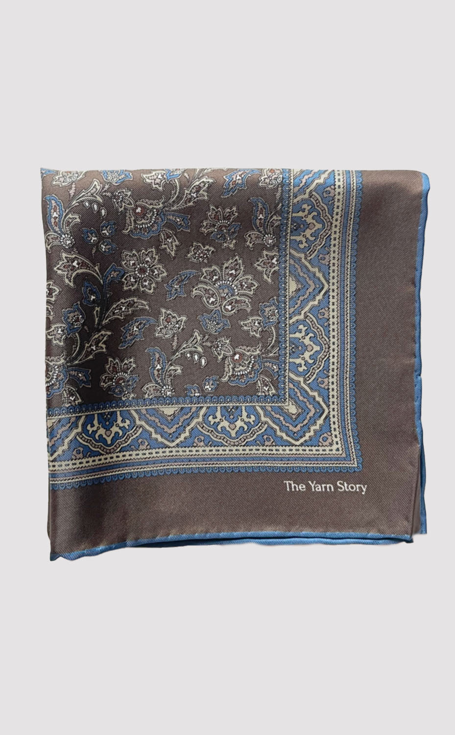 Brown Paisley Pocket Square