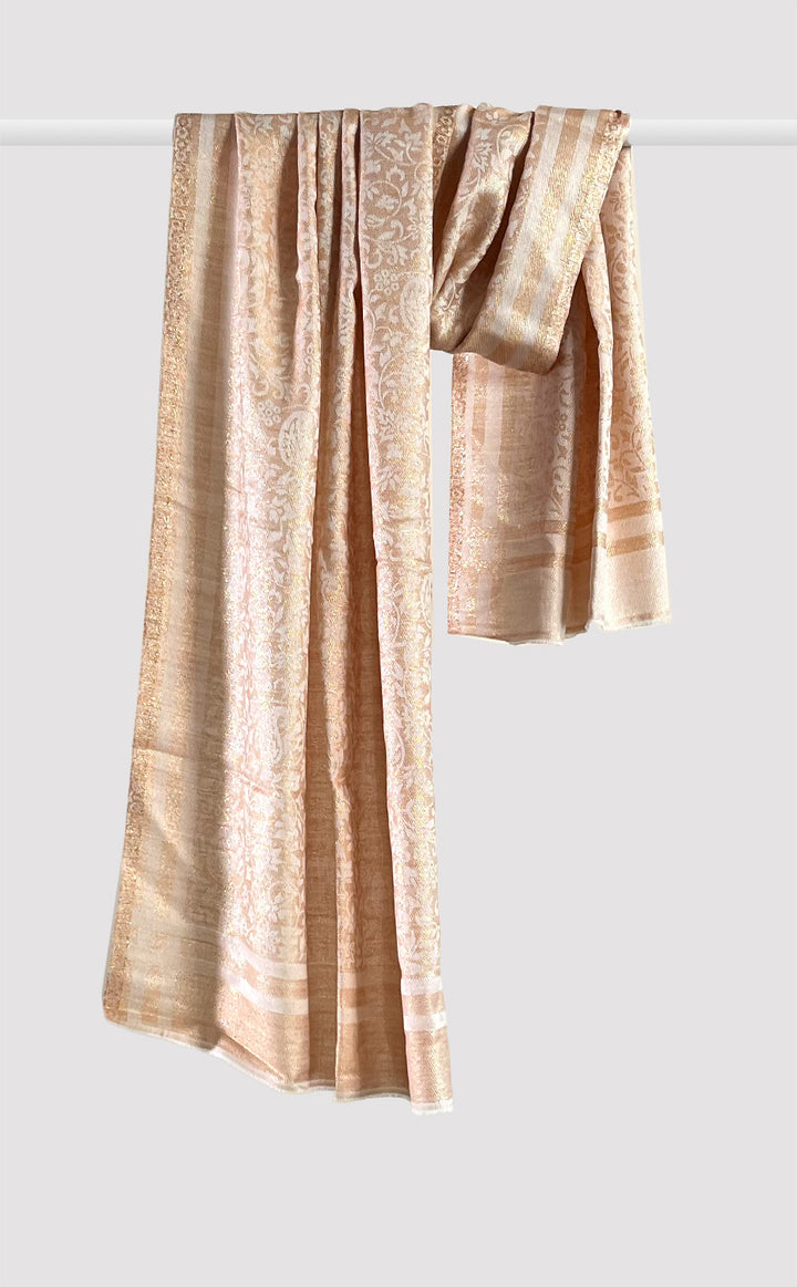 Apricot Zari Wool Jacquard