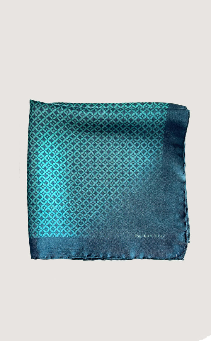 Teal Ombre Pocket Square