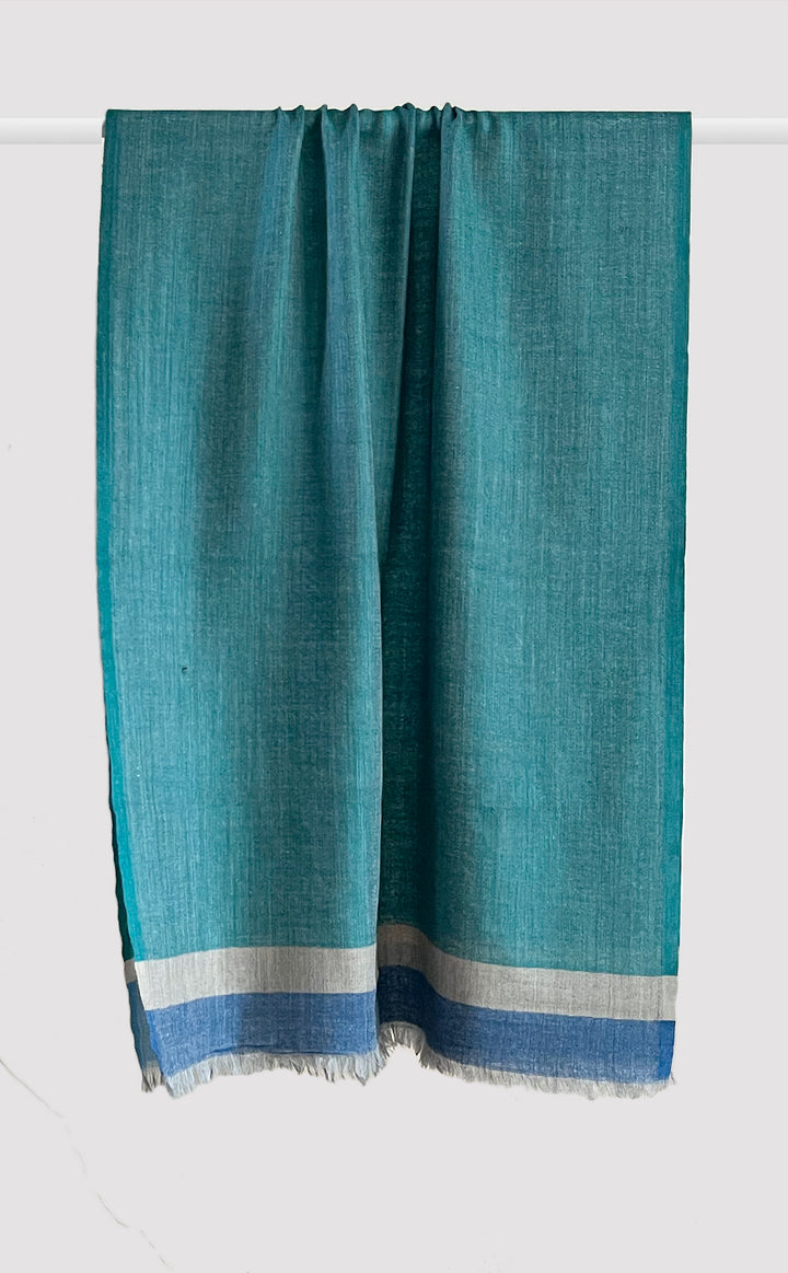 Aqua Pop Merino Stole