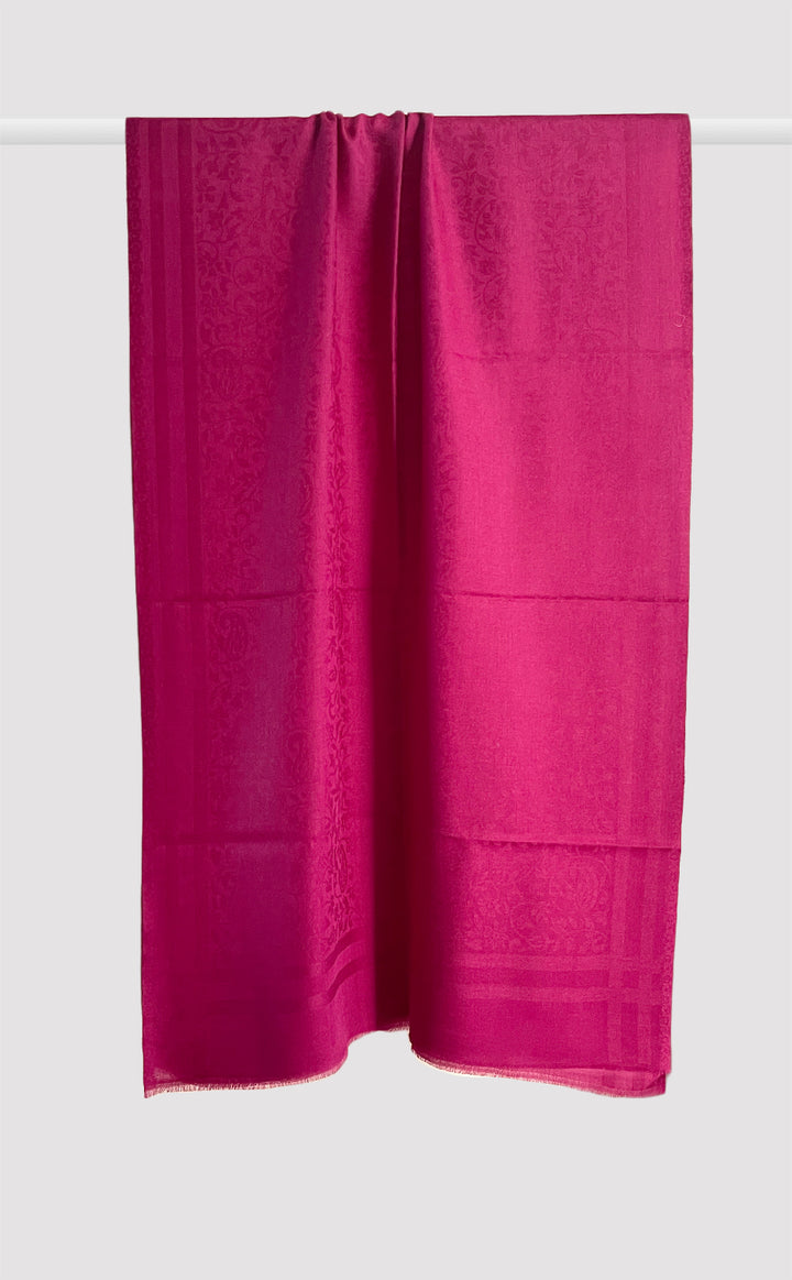 Fuchsia Pink Wool Jacquard