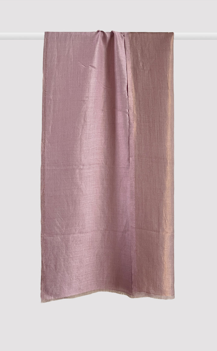Zari Reversible Stole - Dusty Pink