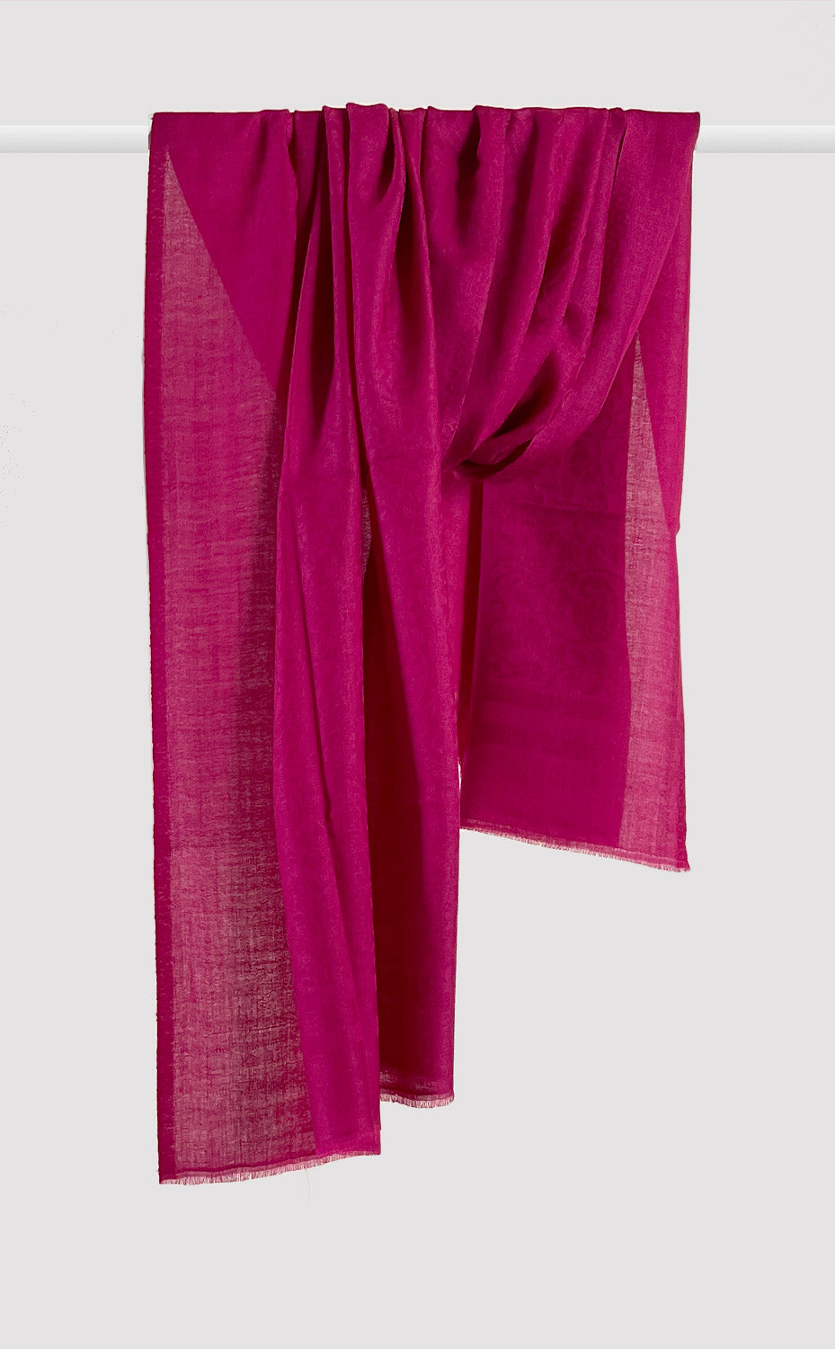 Fuchsia Pink Wool Jacquard