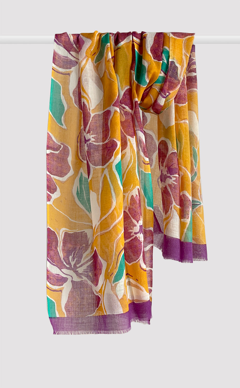 Marigold Daisy Wool Printed Stole