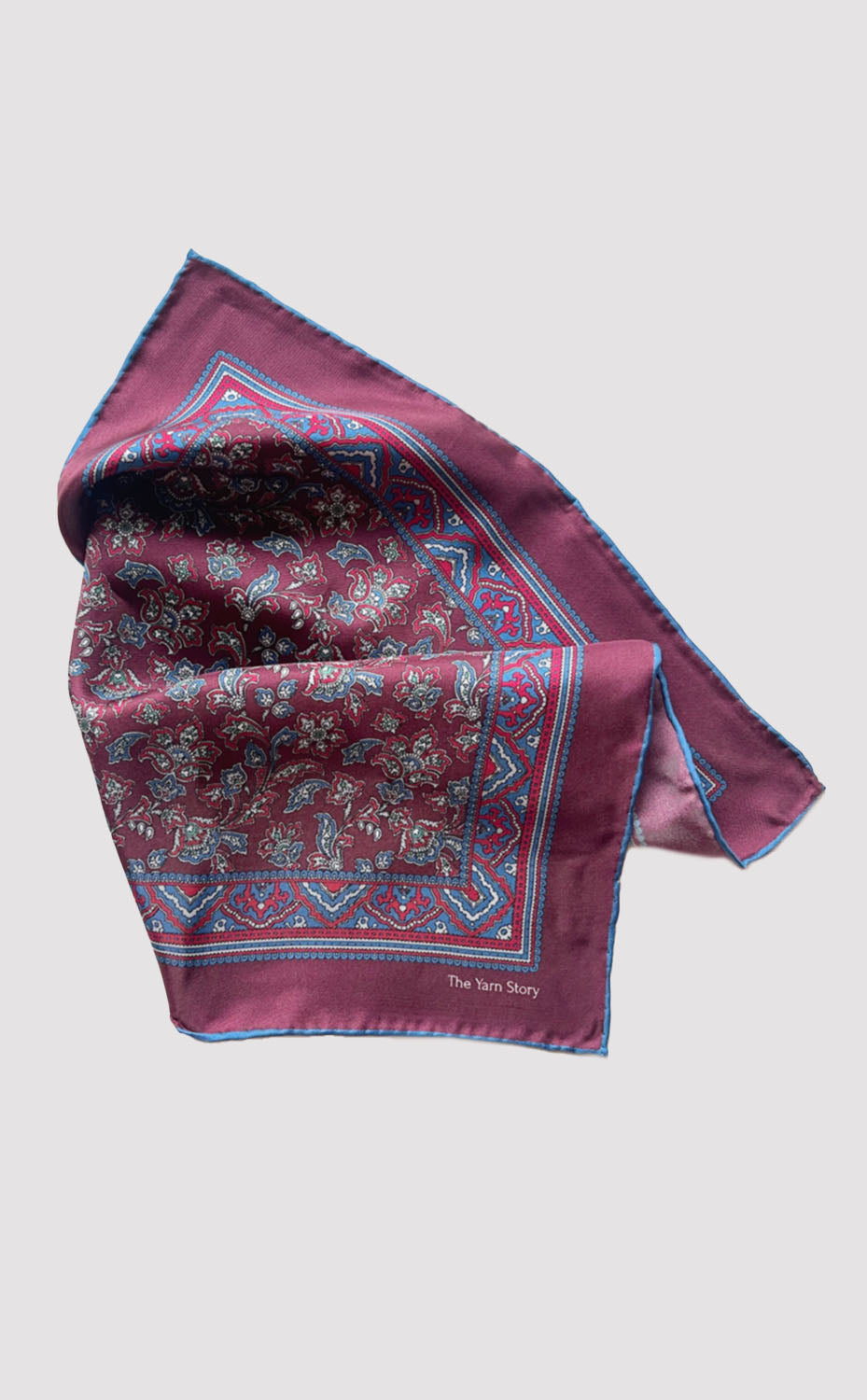 Maroon Paisley Pocket Square