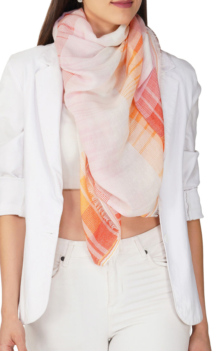 Orange Ombre Cotton Stripes