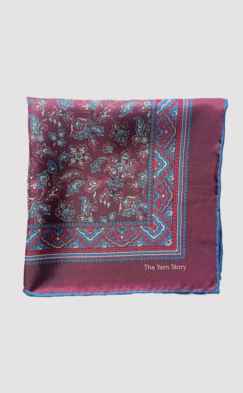 Maroon Paisley Pocket Square