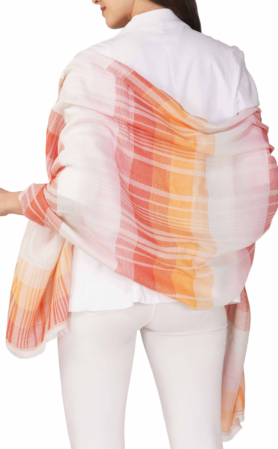Orange Ombre Cotton Stripes