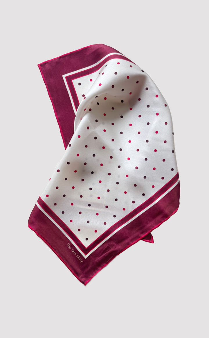 Crimson Polka Pocket Square