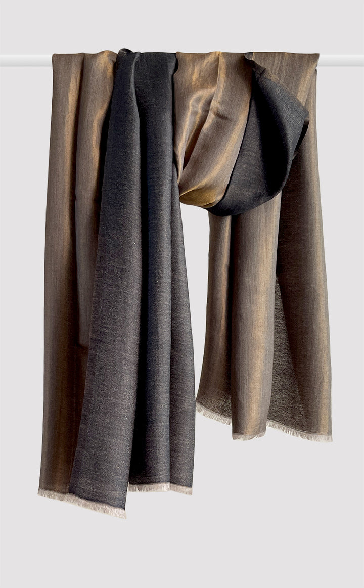 Zari Reversible Shawl - Dark Grey