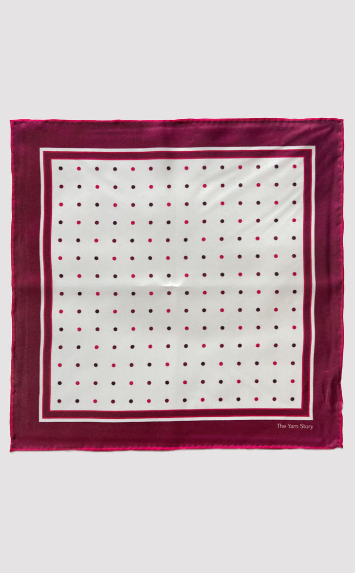 Crimson Polka Pocket Square