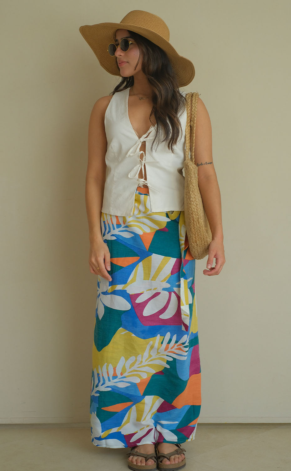 Abstract Blue Skirt