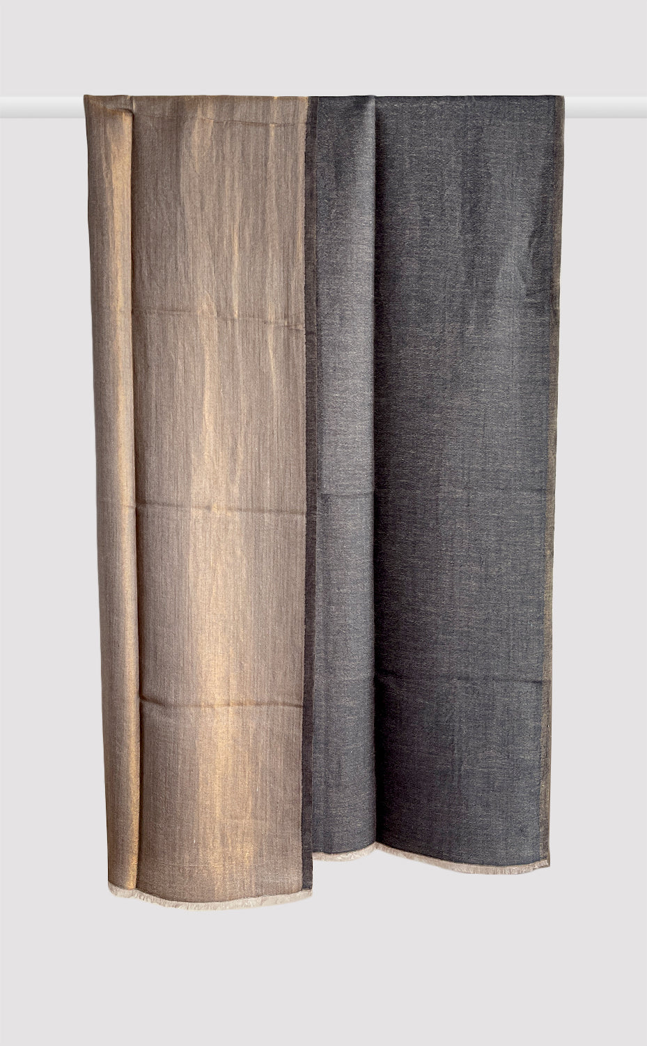 Zari Reversible Shawl - Dark Grey