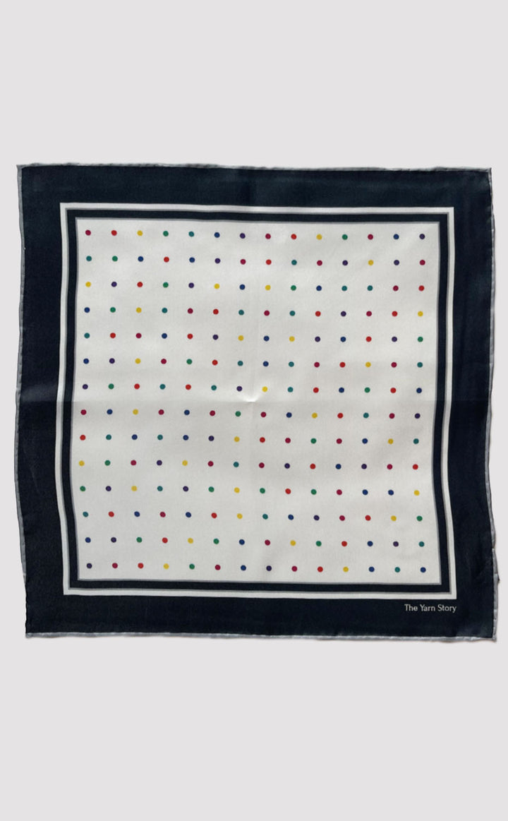 Black Polka Pocket Square