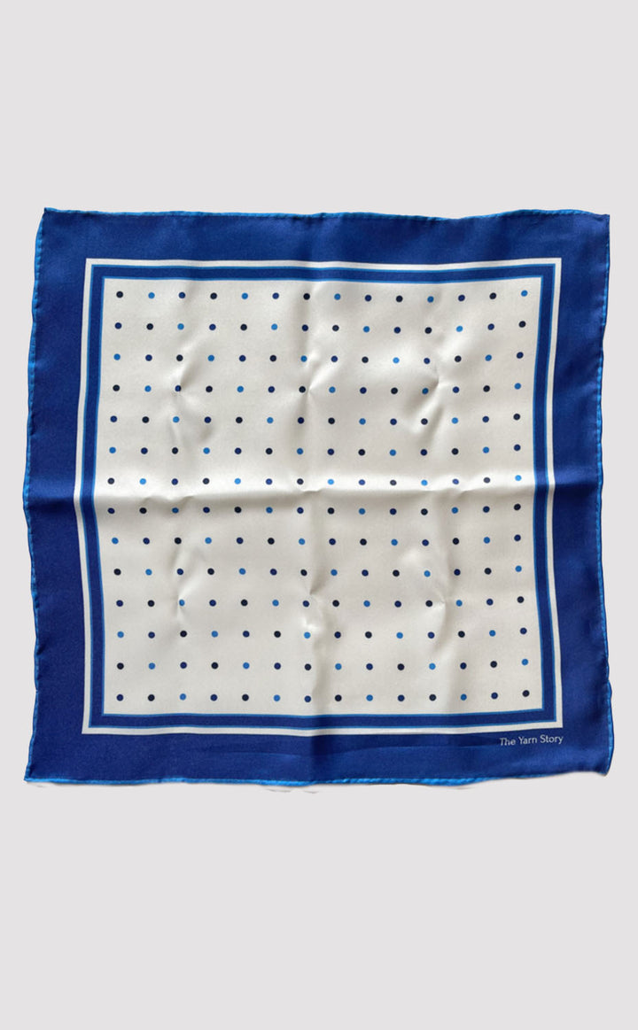 Indigo Polka Pocket Square