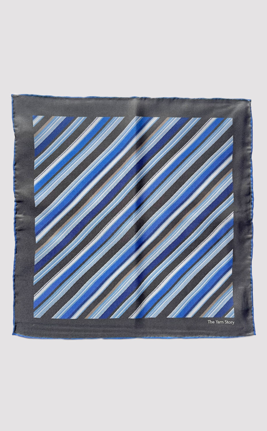 Navy Stripe Pocket Square