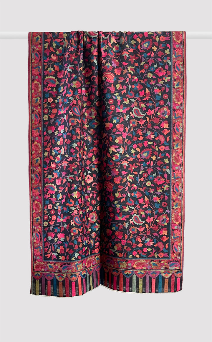 Black Full Kani Stole