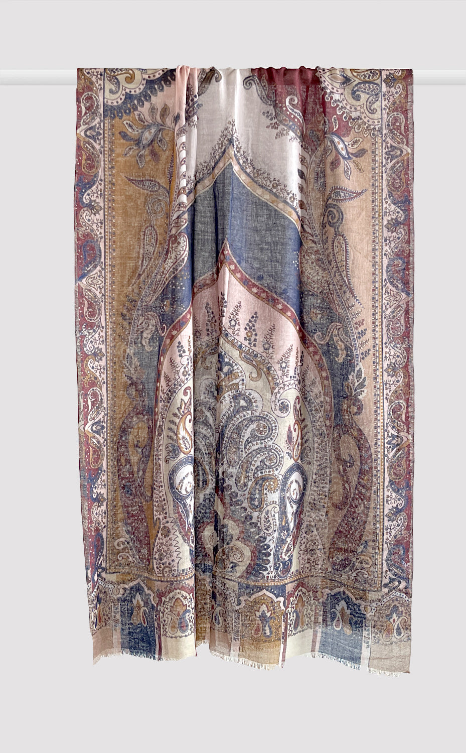 Imperial Paisley Wool Silk Stole