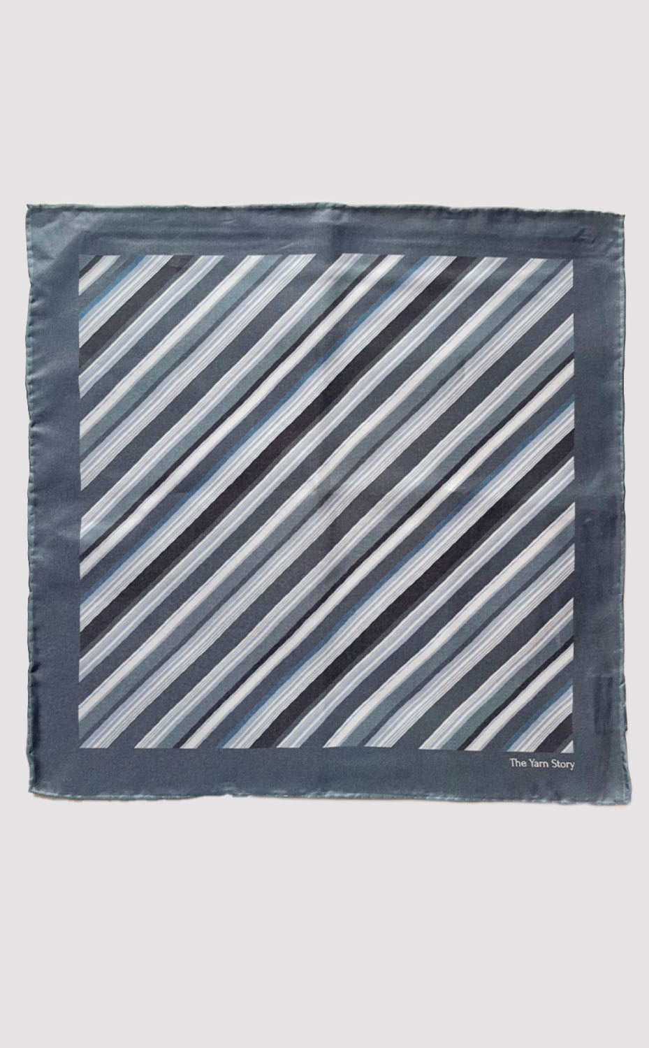 Grey Stripe Pocket Square