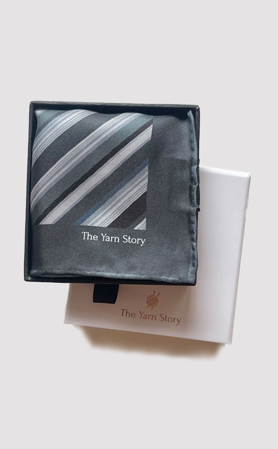 Grey Stripe Pocket Square