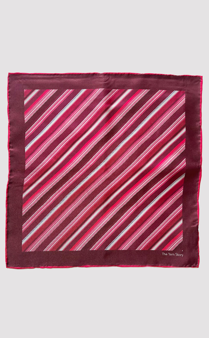 Ruby Stripe Pocket Square