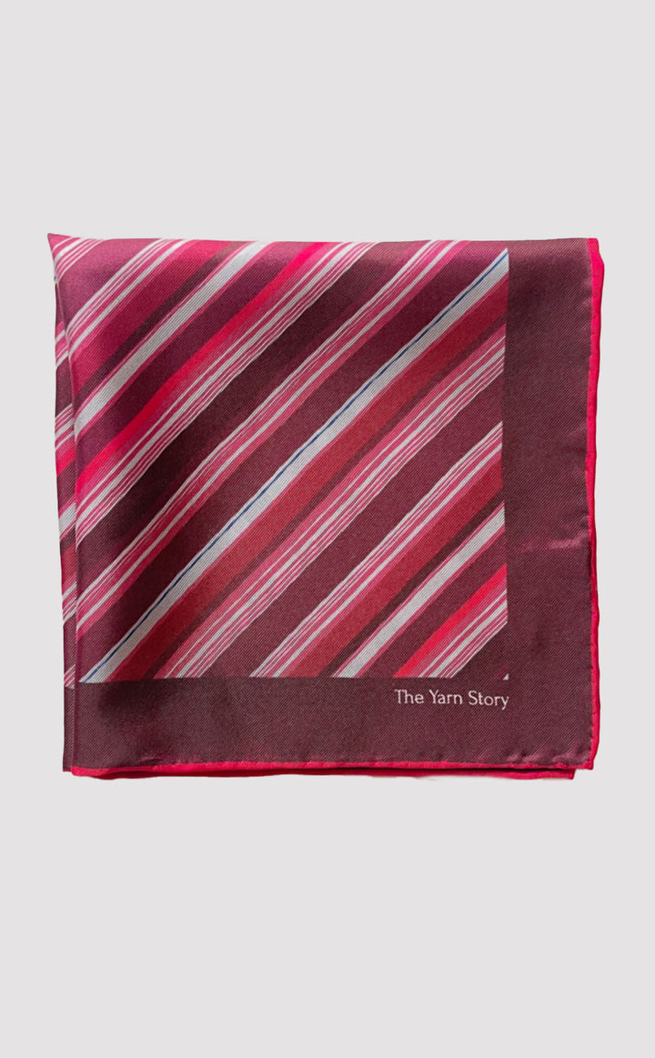 Ruby Stripe Pocket Square