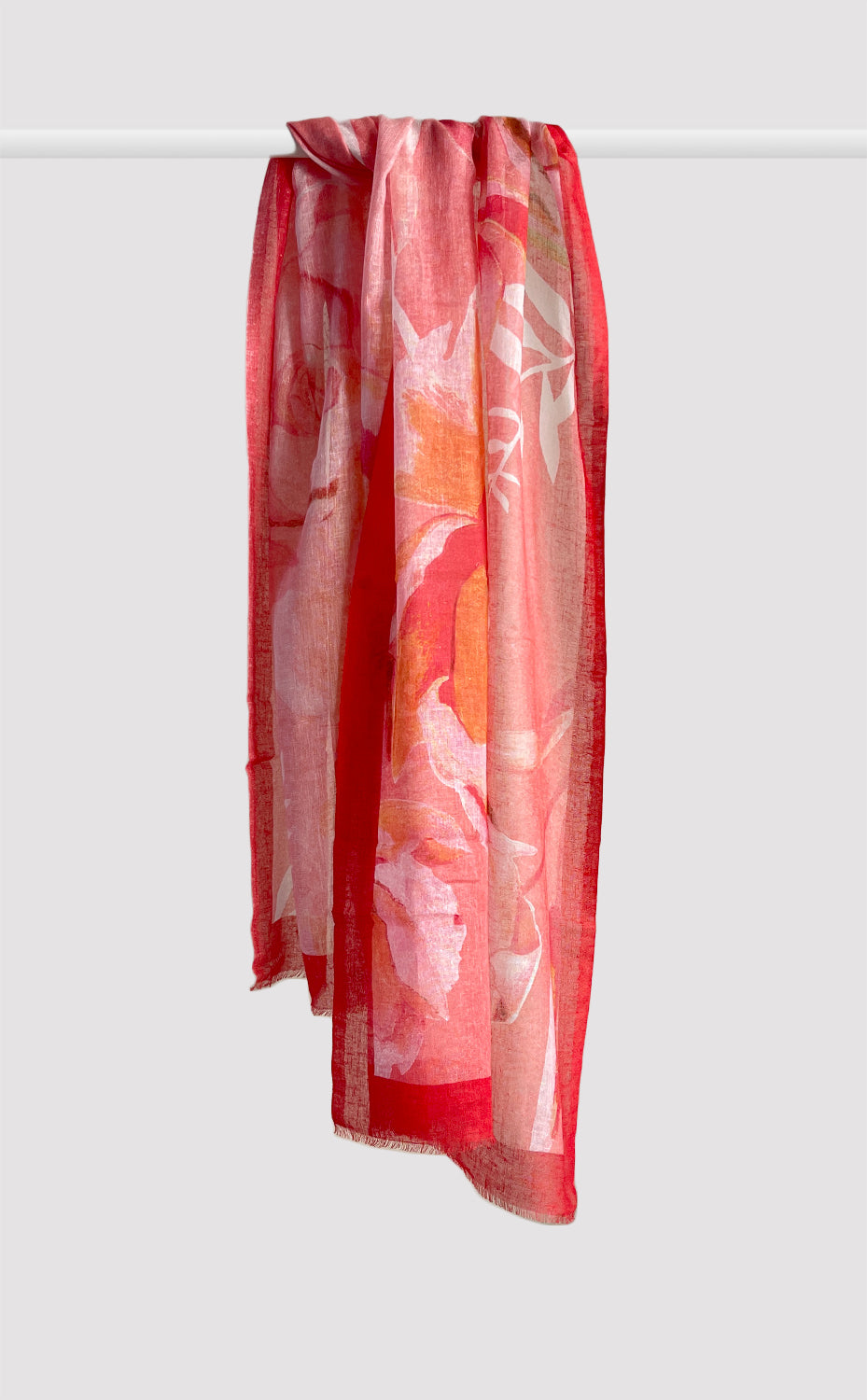 Cherry Peony Linen Modal Stole