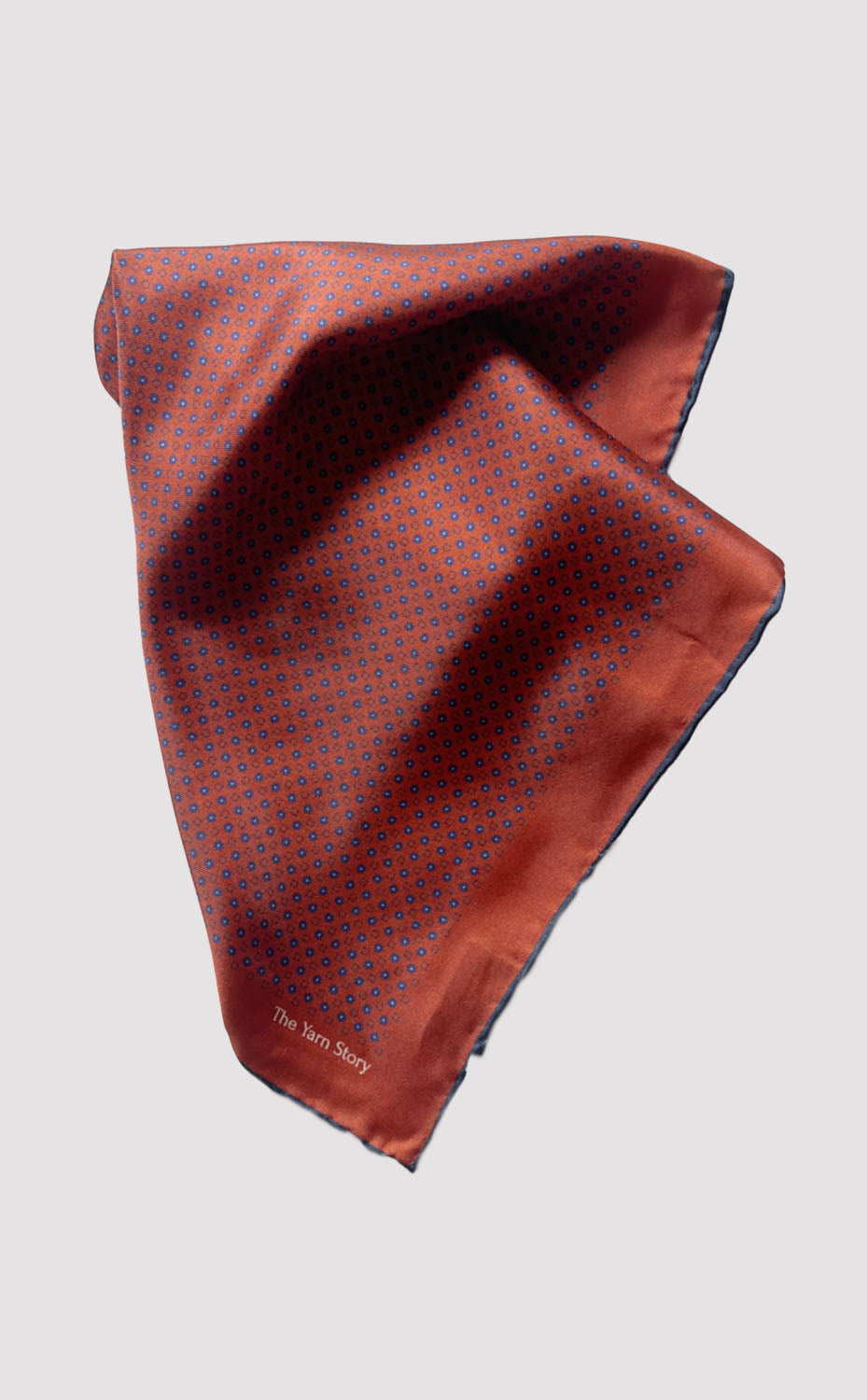 Rust Bloom Pocket Square
